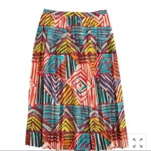 Jcrew NWOT midi skirt geo brush stroke in sz 000 fits 00